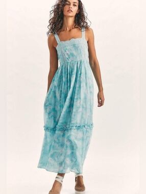 Love Shack Fancy Ayala Dress Aqua Sea NWT Size 4